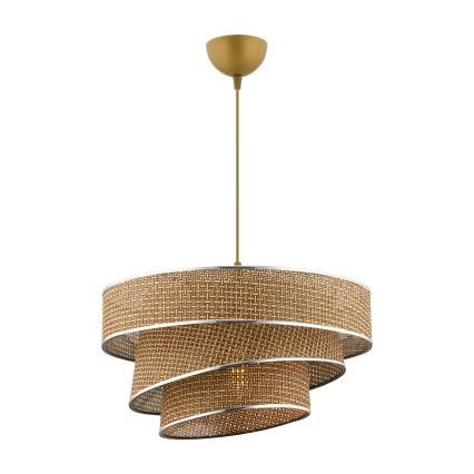 COUPER Pendant Light 1xE27/60W/230V brown/glossy chrome