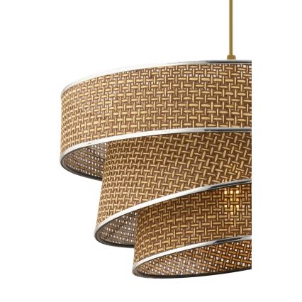 COUPER Pendant Light 1xE27/60W/230V brown/glossy chrome