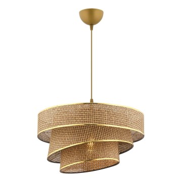 COUPER Pendant Light 1xE27/60W/230V brown/gold