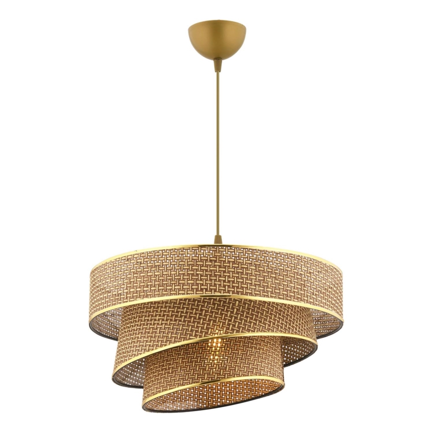 COUPER Pendant Light 1xE27/60W/230V brown/gold
