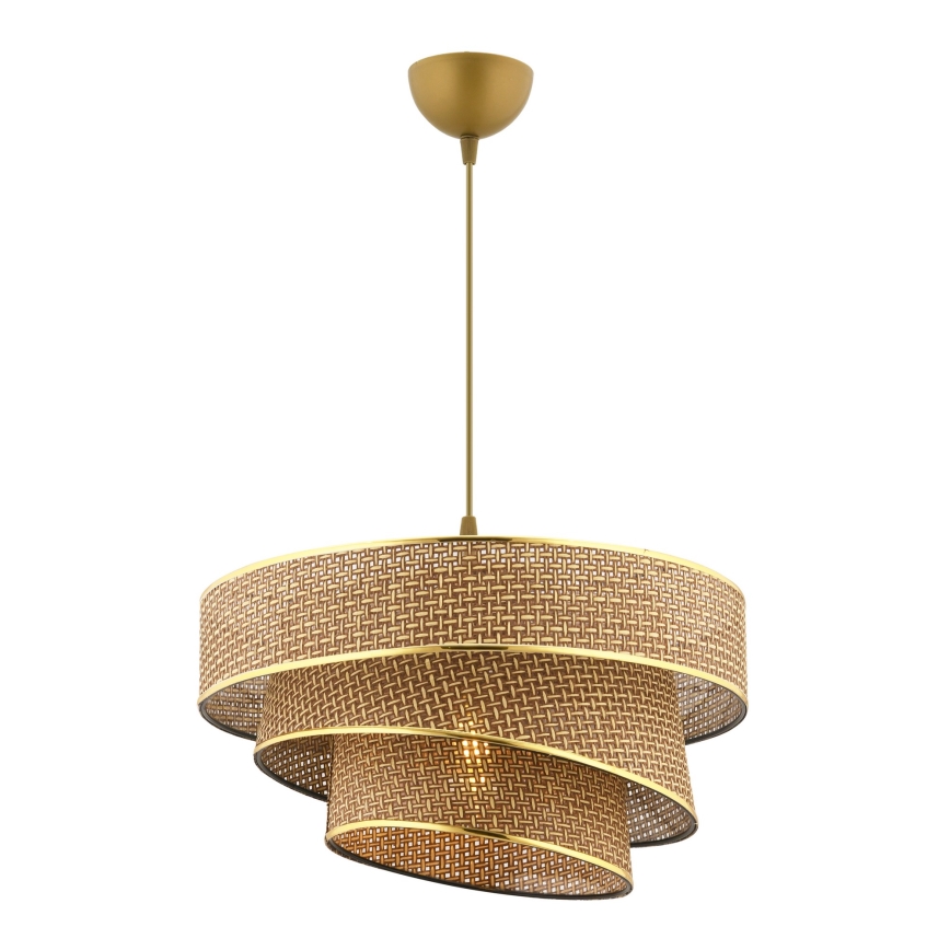 COUPER Pendant Light 1xE27/60W/230V brown/gold