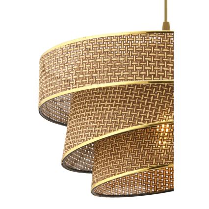 COUPER Pendant Light 1xE27/60W/230V brown/gold