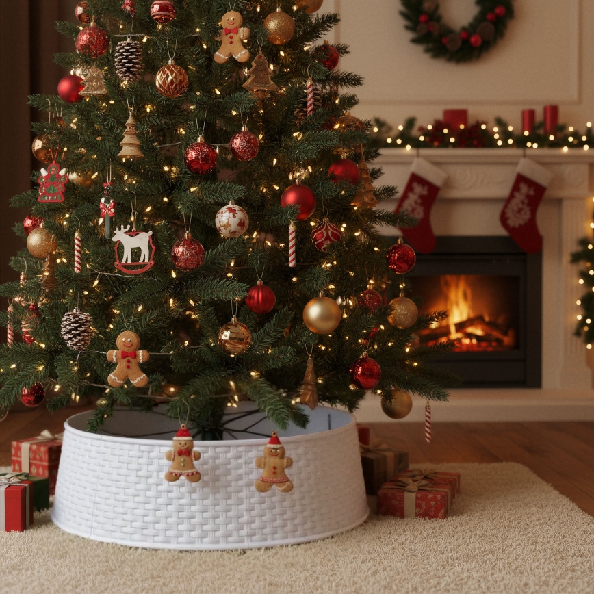 Cover for Christmas tree stand, diameter 65 cm, white