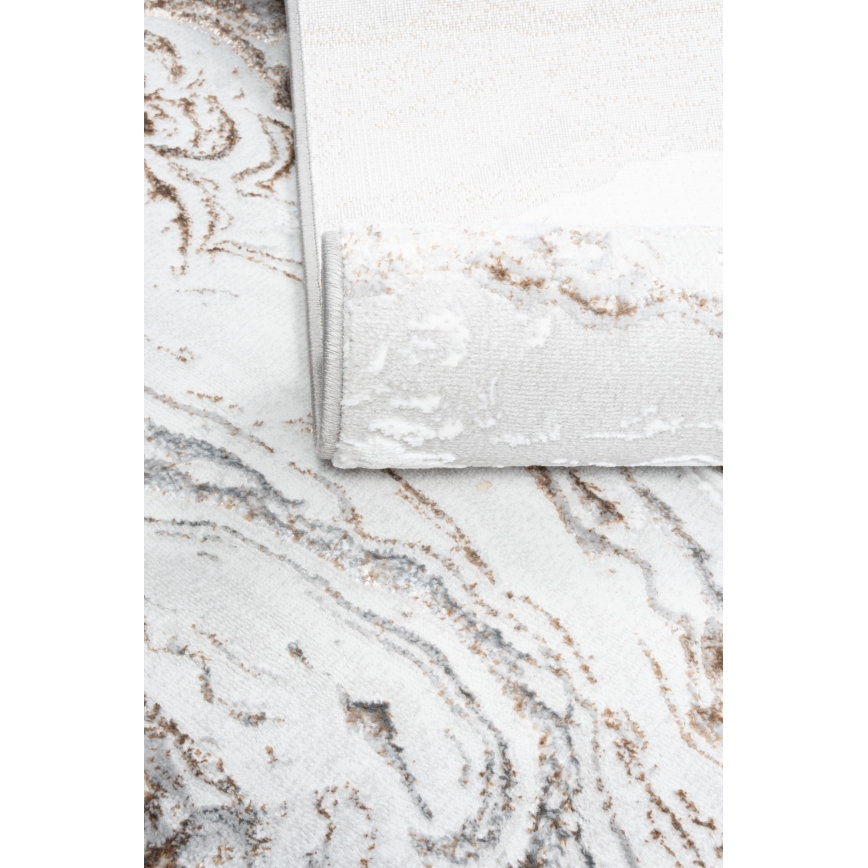 CREATION rug 200x290 cm 1950g/m2 gray/brown marble pattern