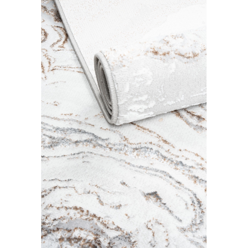 CREATION Rug 200x290 cm 1950g/m2 grey/brown/marble pattern