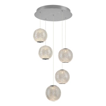 CREMONA LED Pendant Light 5xLED/5W/230V 3000K Matt Chrome