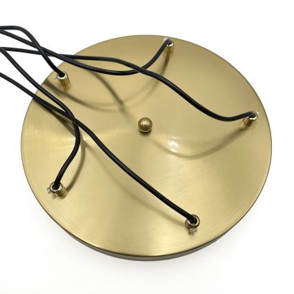 CRISTAL cable chandelier 5xE14/15W/230V, brass/smoky beige