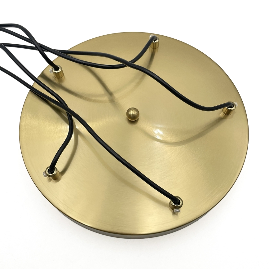 CRISTAL cable chandelier 5xE14/15W/230V, brass/smoky beige