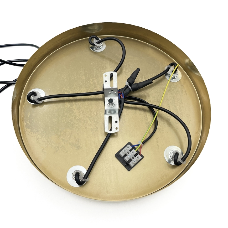 CRISTAL cable chandelier 5xE14/15W/230V, brass/smoky beige