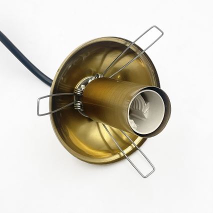 CRISTAL cable chandelier 5xE14/15W/230V, brass/smoky beige