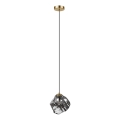 CRISTAL cable pendant 1xE14/15W/230V brass/smoked black