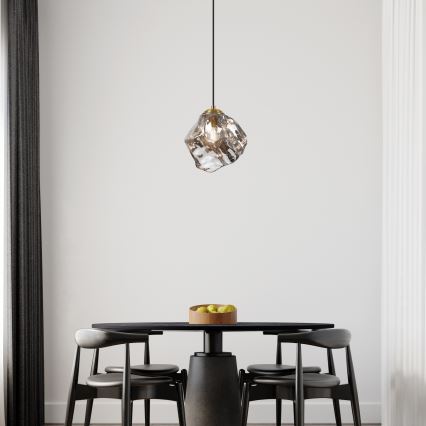 CRISTAL cable pendant 1xE14/15W/230V brass/smoked black