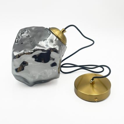 CRISTAL cable pendant 1xE14/15W/230V brass/smoked black