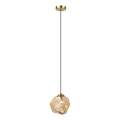 CRISTAL Cable Pendant 1xE14/15W/230V – Brass/Smoky Beige