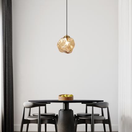 CRISTAL Cable Pendant 1xE14/15W/230V – Brass/Smoky Beige