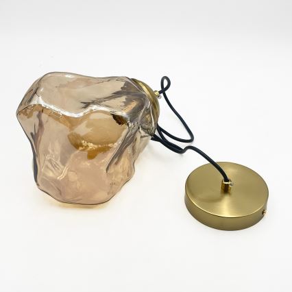 CRISTAL Cable Pendant 1xE14/15W/230V – Brass/Smoky Beige