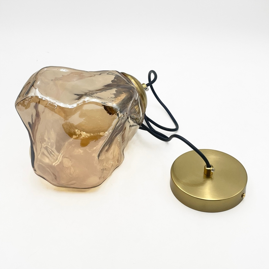 CRISTAL Cable Pendant 1xE14/15W/230V – Brass/Smoky Beige