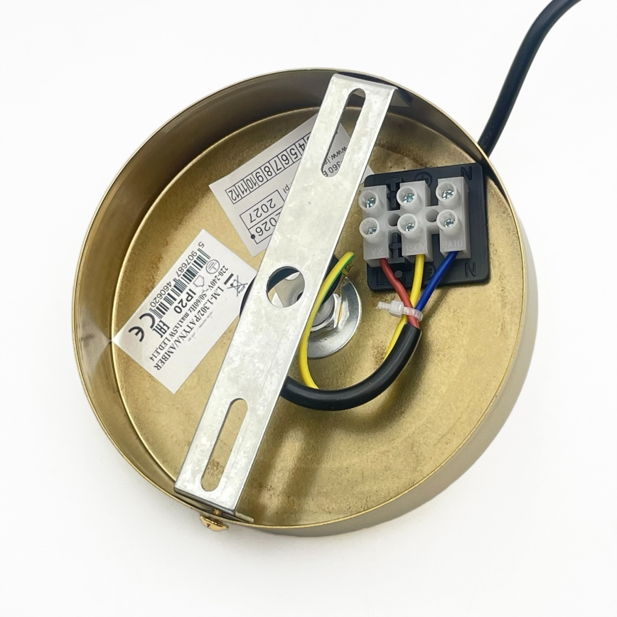 CRISTAL Cable Pendant 1xE14/15W/230V – Brass/Smoky Beige