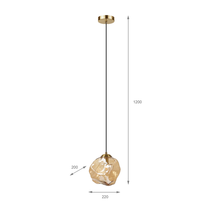 CRISTAL Cable Pendant 1xE14/15W/230V – Brass/Smoky Beige