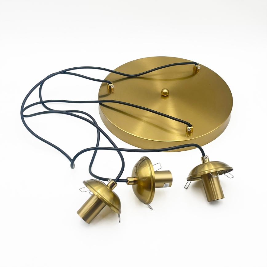 CRISTAL Cable Pendant 3xE14/15W/230V brass/smoky beige