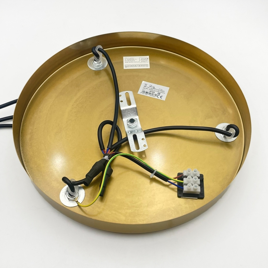 CRISTAL Cable Pendant 3xE14/15W/230V brass/smoky beige