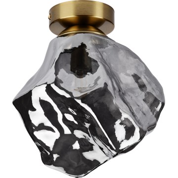 CRISTAL Ceiling Light 1xE14/15W/230V Brass/Smoked Black
