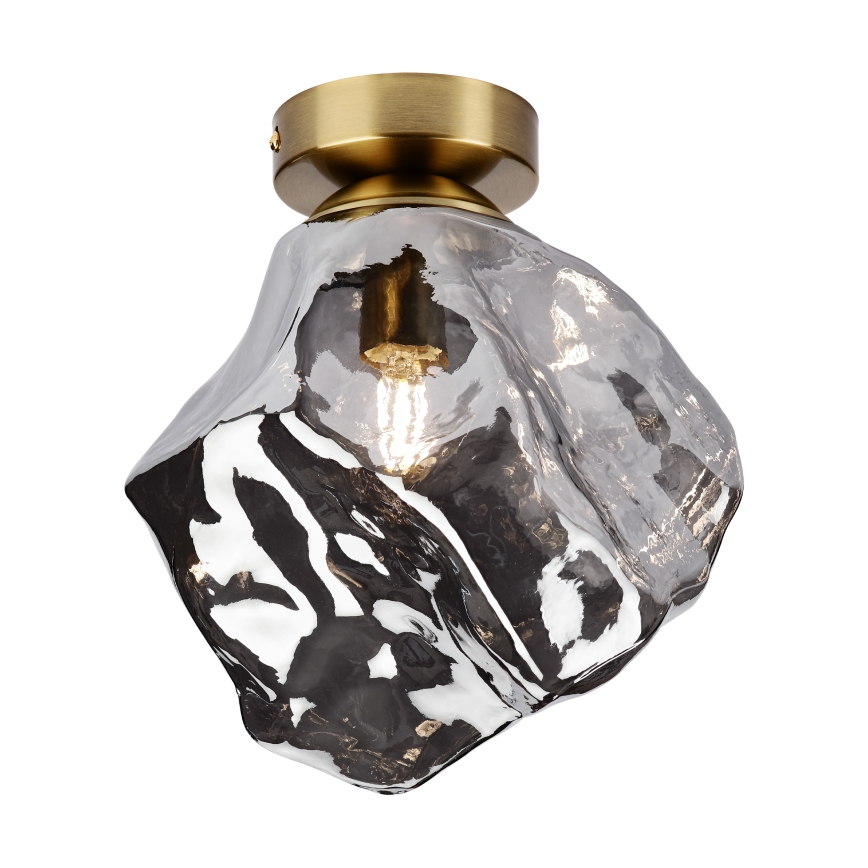 CRISTAL Ceiling Light 1xE14/15W/230V Brass/Smoked Black