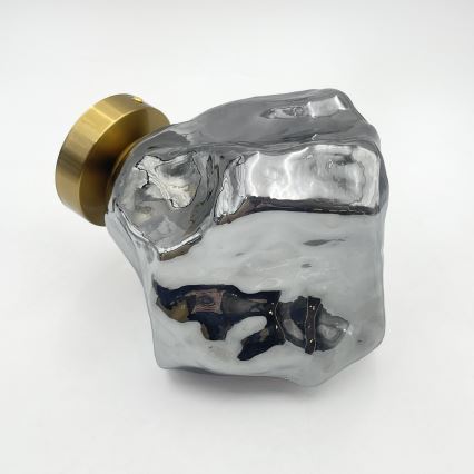 CRISTAL Ceiling Light 1xE14/15W/230V Brass/Smoked Black