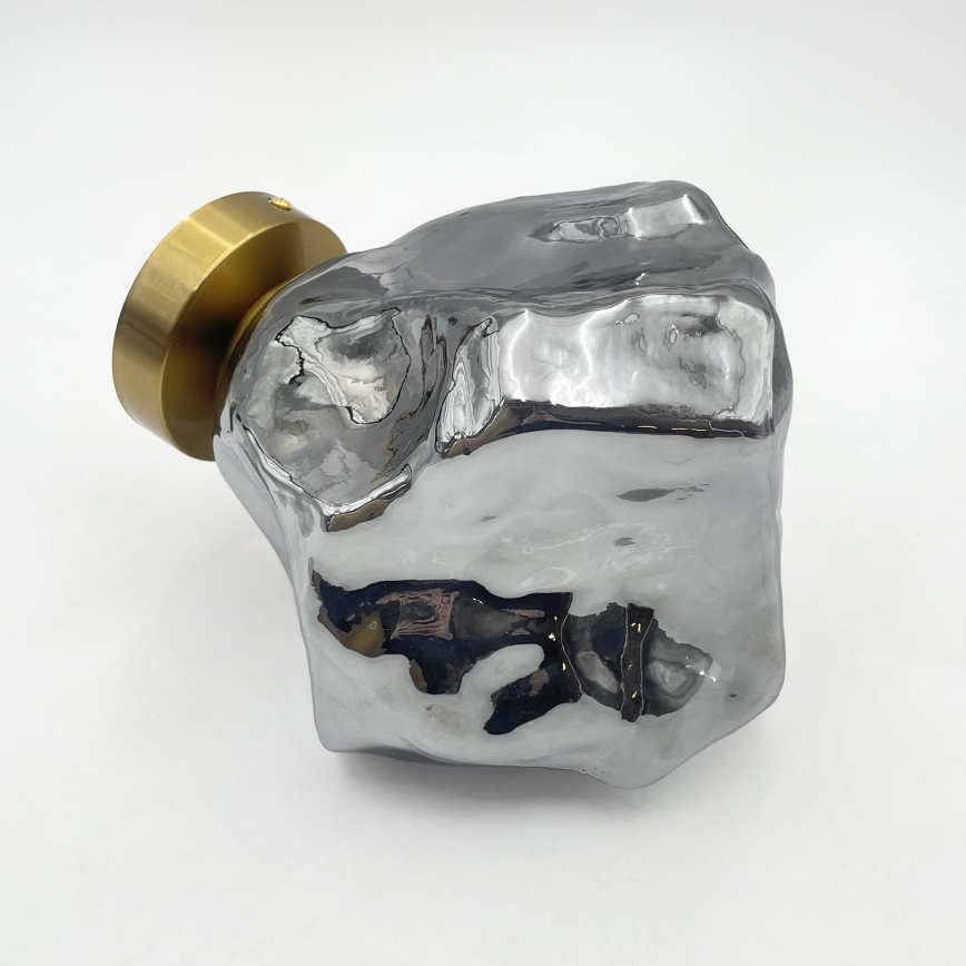 CRISTAL Ceiling Light 1xE14/15W/230V Brass/Smoked Black