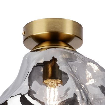 CRISTAL Ceiling Light 1xE14/15W/230V Brass/Smoked Black