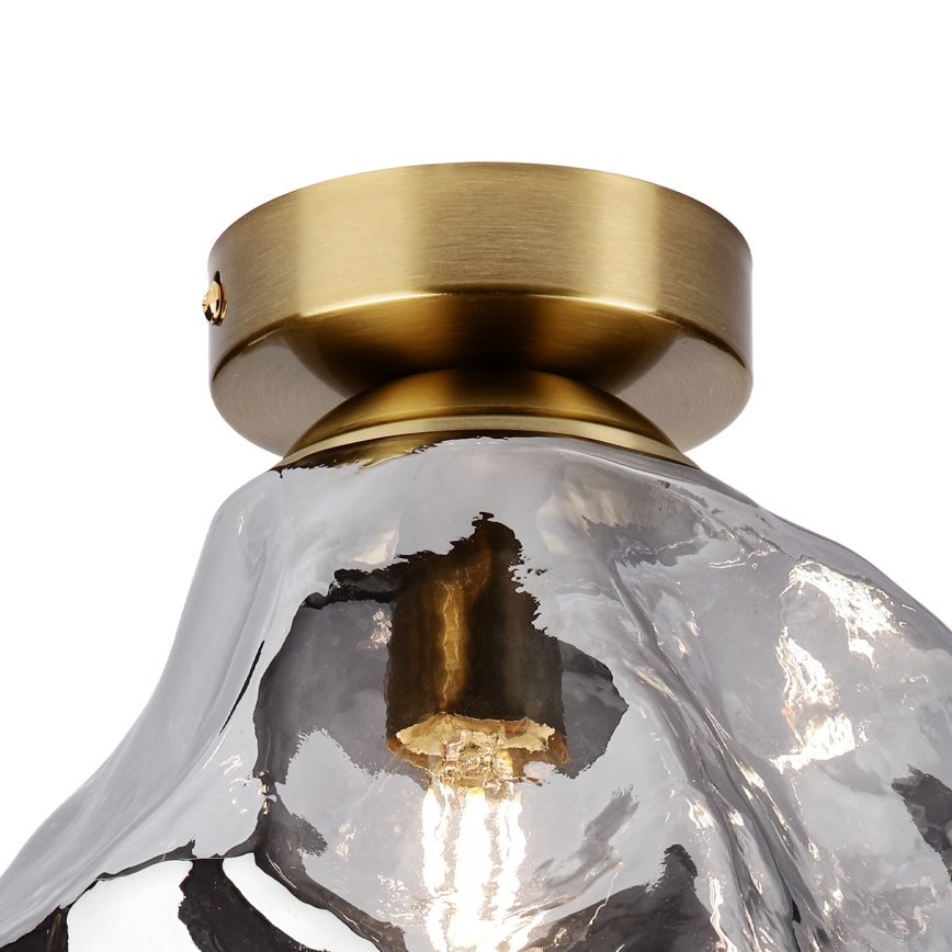 CRISTAL Ceiling Light 1xE14/15W/230V Brass/Smoked Black