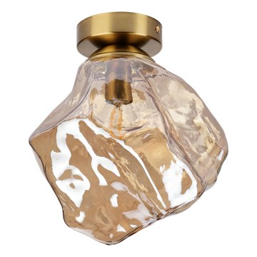 CRISTAL Ceiling Light 1xE14/15W/230V Brass / Smoky Beige
