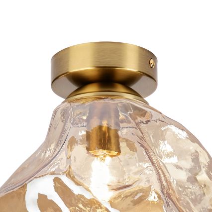 CRISTAL Ceiling Light 1xE14/15W/230V Brass / Smoky Beige