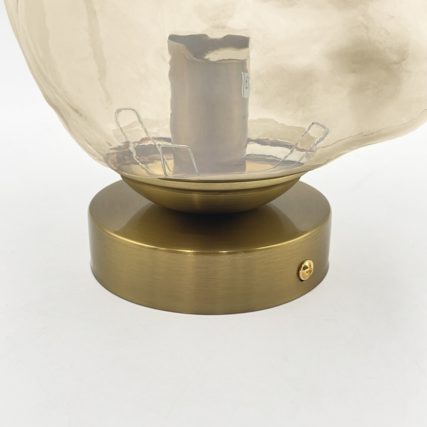 CRISTAL Ceiling Light 1xE14/15W/230V Brass / Smoky Beige