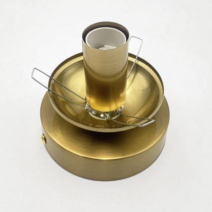 CRISTAL Ceiling Light 1xE14/15W/230V Brass / Smoky Beige