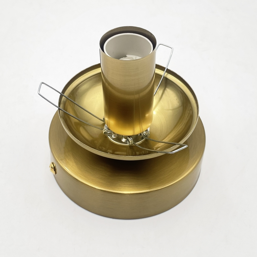 CRISTAL Ceiling Light 1xE14/15W/230V Brass / Smoky Beige