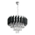 CRISTAL Chain Chandelier 5xE14/10W/230V Black/Matte Chrome