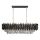 CRISTAL Chain-Hung Chandelier 10xE14/10W/230V Black/Gold