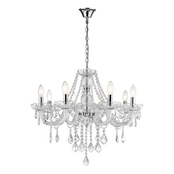 CRISTALLO Chain-hung Chandelier 8xE14/60W/230V Polished Chrome