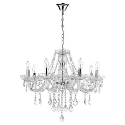 CRISTALLO Chain-hung Chandelier 8xE14/60W/230V Polished Chrome