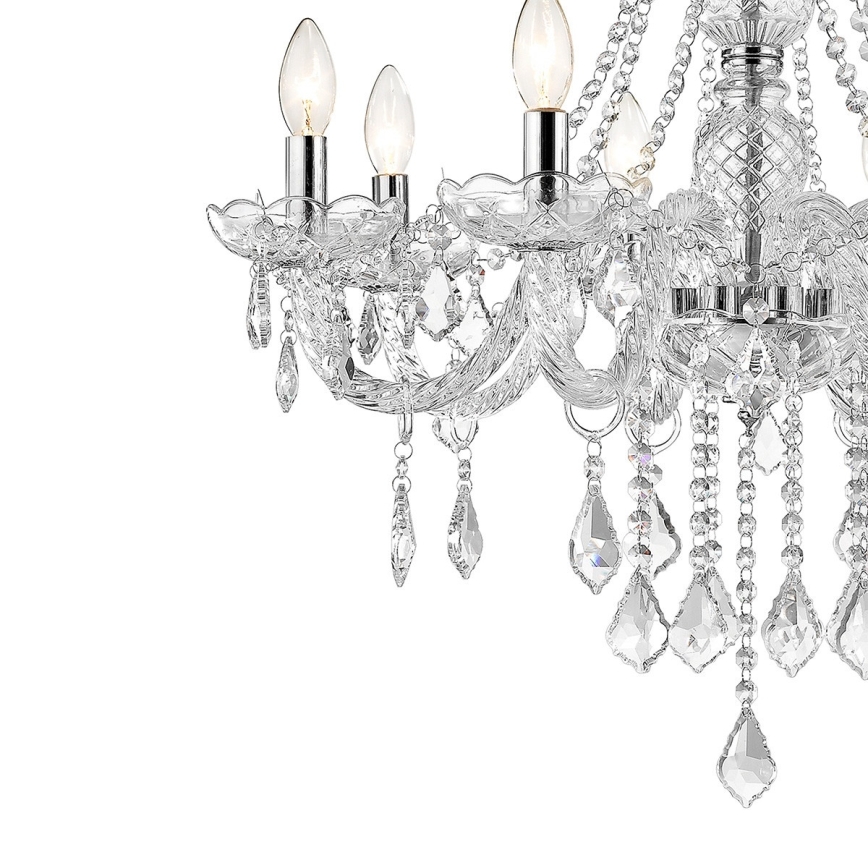 CRISTALLO Chain-hung Chandelier 8xE14/60W/230V Polished Chrome
