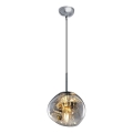 CRUMPLED Cable Pendant Lamp 1xE27/24W/230V, Ø18 cm, Smoked