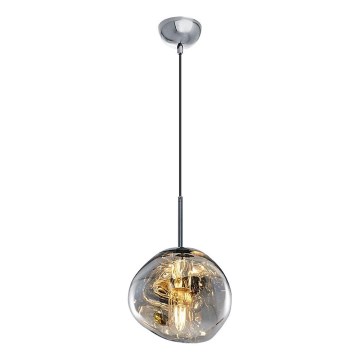 CRUMPLED Cable Pendant Lamp 1xE27/24W/230V, Ø18 cm, Smoked