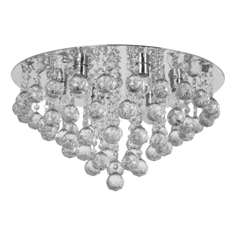 Crystal ceiling light 6xE14/60W/230V