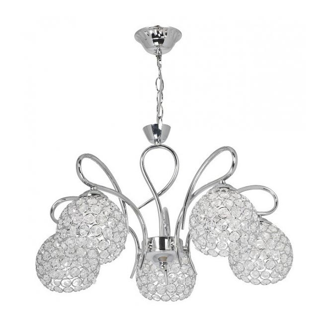 Crystal chandelier DORA 5xE27/15W