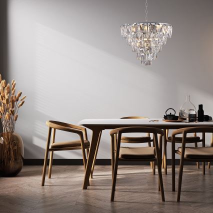 Crystal chandelier on a chain CHELSEA 6xE14/40W/230V