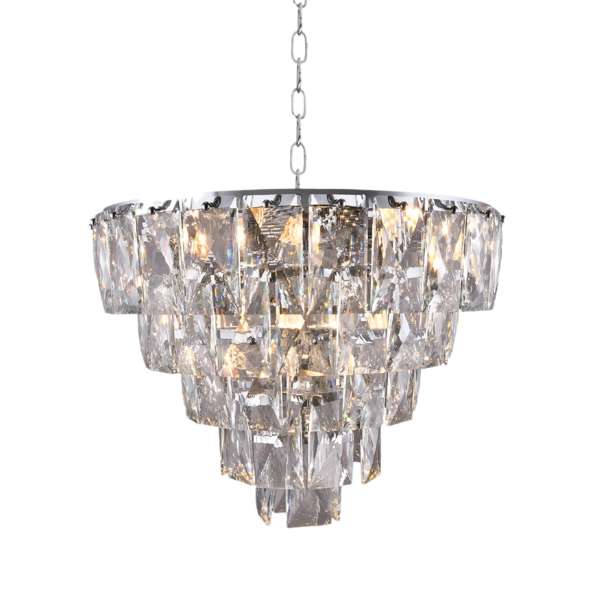 Crystal chandelier on a chain CHELSEA 6xE14/40W/230V