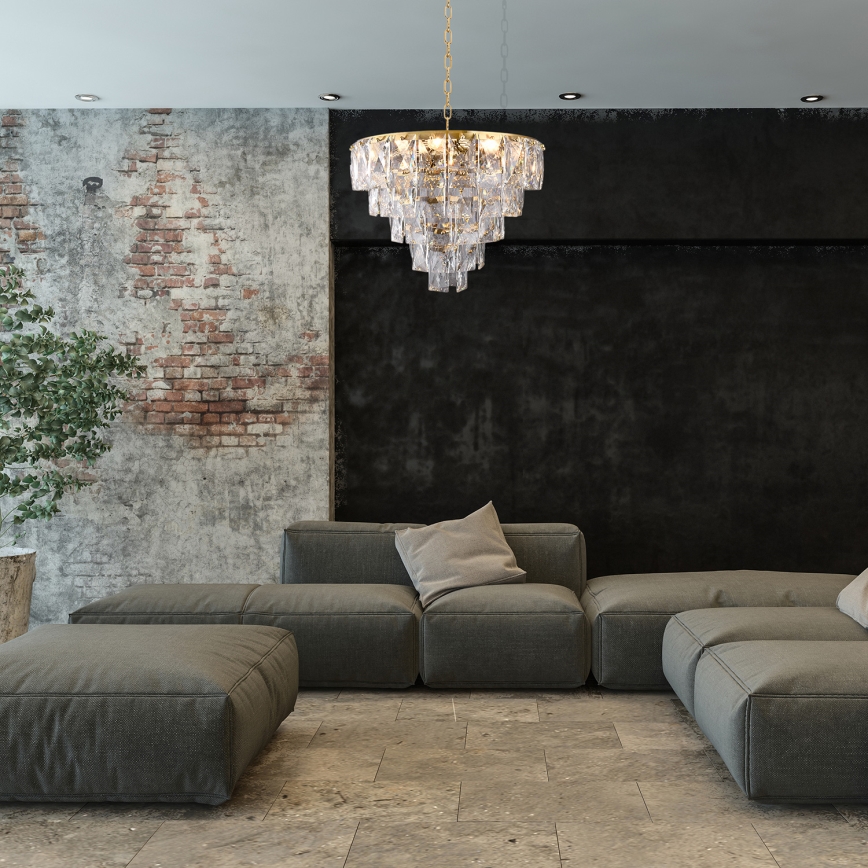 Crystal chandelier on a chain CHELSEA 6xE14/40W/230V
