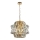 Crystal chandelier on a chain CROWN 12xE14/40W/230V gold