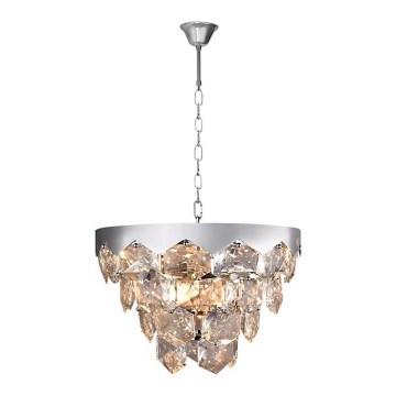 Crystal chandelier on a chain GRACE 6xE14/40W/230V
